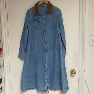 Phile & Phoebe once worn denim button-down dress for girls, size 16